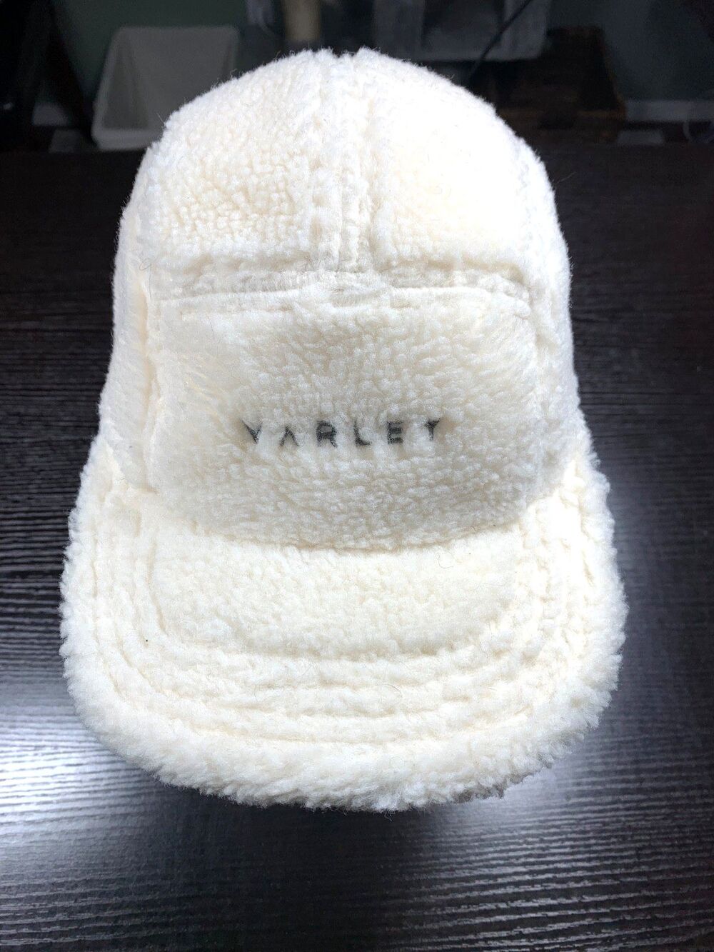 Varley Sonia Sherpa Baseball Cap Soft White Wool Blend Fleece Adjustable Hat